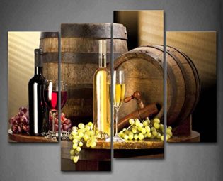 Various Wine With Grape Wall Art For Kitchen Painting Pictures Print On Canvas Food The Picture For Home Modern Decoration steampunk buy now online