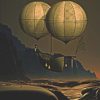 Steampunk Airship Journal: Steam Airship Hot Air Balloon blank lined Journal Notebook steampunk buy now online