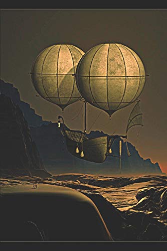 Steampunk Airship Journal: Steam Airship Hot Air Balloon blank lined Journal Notebook steampunk buy now online