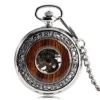 TOSLEJF Vintage Wood Mechanical Pocket Watch Roman Numerals Creative Carving Flower Dial Wooden Watches Pendant Chain Gifts steampunk buy now online TOSLEJF Vintage Wood Mechanical Pocket Watch Roman Numerals Creative Carving Flower Dial Wooden Watches Pendant Chain Gifts steampunk buy now online