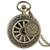 Vintage Antique Copper Steampunk Bronze Hollow Gear Quartz Pocket Watch Necklace Pendant Clock Chain Men Women with Accessory (Color : B Size : One Size) steampunk buy now online