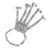 Holibanna Punk Wristband Skull Fingers Metal Skeleton Hand Bracelet with Ring Exaggerated Metal Skull Finger Bone Joint Bracelet for Women Girls Party Gifts Jewelry (Silver) steampunk buy now online