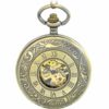 Double Open Men Chain Mechanical Hand Winding Bronze Watch Roma Number Steampunk Watches Father Gifts steampunk buy now online