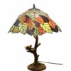 Desk Lamp, European Retro Creative Glass Table Lamp, Bedroom and Living Room Leaf Pastoral Decoration Night Light steampunk buy now online