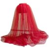 Springcmy Women Tulle Tutu Long Skirts Wedding Party Cocktail Prom Bandage Mesh Maxi Dress (Red, OneSize) steampunk buy now online
