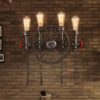 Vintage Wall Light E27 Creativity Vehicle Wheel Iron Water Pipe Wall Lamp 4 Lights Retro Loft Industrial Style for House, Bar, Restaurants, Coffee Shop, Club Decoration steampunk buy now online