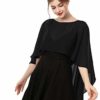 Hotshawl Capelets for women Chiffon Cape Shawls and Wraps for Evening Dress Wedding Capes Cover Up, Black, One Size steampunk buy now online