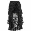 COSWE Women's Black Lace Punk Irregular Dress Steampunk Skirt Cosplay Costume (2XL) steampunk buy now online