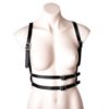 Handcrafted Black Leather Body Harness | Buckle Detail Lingerie Harness - har4blk by MercyIndustries steampunk buy now online