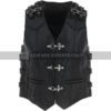 Mens Real Cow Leather Biker Vest Brando Vest Steampunk Leather Waistcoat Gift For Him Black Leather Vest - Handmade Genuine Leather Vest by LeatherExpertsItaly steampunk buy now online