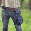Riveting Bag with Leg Holster 2 >>> 2 Colors >> Holster bag, Festival Utility Belt with Leg Strap, JUNGLE, Psy Trance, Festival Clothing by JungleTripDesign steampunk buy now online