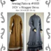 Victorian Wrapper Dress about 1870 Sewing Pattern #0919 Size US 8-30 (EU 34-56) PDF Download by BlackSnailPatterns steampunk buy now online Victorian Wrapper Dress about 1870 Sewing Pattern #0919 Size US 8-30 (EU 34-56) PDF Download by BlackSnailPatterns steampunk buy now online