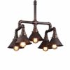 Retro Creative 5-Lights Iron Water Pipe Chandelier Vintage Industry Metal Steampunk Antique E27 Adjustable Ceiling Pendant Light Restaurant Kitchen Bar Loft Decoration Pend Retro lamp steampunk buy now online