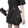 FeMereina Women Mini Pleated Skirt High Waist Short A-line Flare Gothic Punk Y5k Skirt, Ladies Cross Pattern Printing Skirts steampunk buy now online