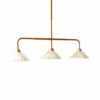 Zenghh Industrial Water Pipe Chandelier Retro Golden Pipeline Ceiling Pendant Light with Clear Glass Lampshade Refreshing Steampunk 3 Lamp Set for Japan Cuisine Shop Dining Room Counter steampunk buy now online