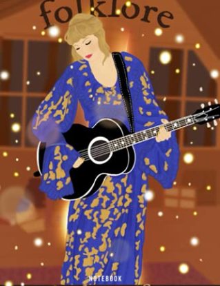 Taylor Swift notebook journal Folklore: Grammy performance | evermore | lover | reputation | 1989 | red | speak now | fearless | gift for Swiftie. School merch steampunk buy now online