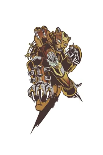 STEAMPUNK TIGER: Notebook | Lined | 120 Pages | Size 6 x 9 Inches (15,24 x 22,86 cm) | Notebook Journal Notepad |Steampunk Notebook steampunk buy now online