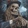 DIY Paint by Numbers for Adults Beginner, KOMI Paint by Number Kits on Canvas Painting by Number, Skull Gentleman 16x20inch steampunk buy now online