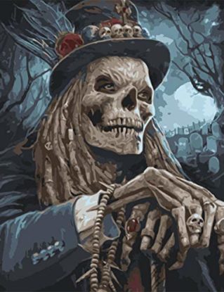 DIY Paint by Numbers for Adults Beginner, KOMI Paint by Number Kits on Canvas Painting by Number, Skull Gentleman 16x20inch steampunk buy now online