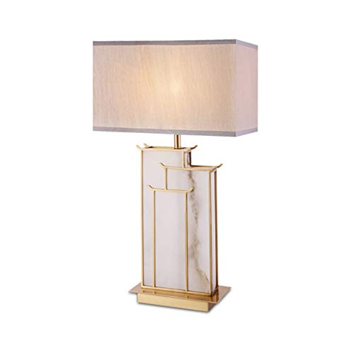 Desk Lamp, New Chinese Classical Luxury Marble Table Lamp, Creative Living Room Bedroom Bedside Decoration Night Light steampunk buy now online