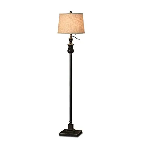 TJZY Iron Art Floor Lamps Living Room Bedroom Copper Plating Lever Switch E27 Height 160Cm steampunk buy now online