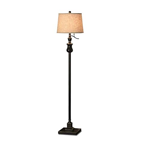 TJZY Iron Art Floor Lamps Living Room Bedroom Copper Plating Lever Switch E27 Height 160Cm steampunk buy now online