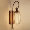 Vintage Wall Lights Indoor Outside Lighting E27 Simple Creative Industrial Wind Candy Big Wall Sconce Glass Lampshade Iron Wall Lamp for Bedroom Living Room Hallway Courtyard Garden Decoration steampunk buy now online