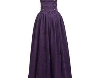 BLESSUME Gothic Lolita Steampunk High Waist Walking Skirt (S, Purple) steampunk buy now online