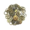 BeToper Assorted Antique Steampunk Gears Charms Pendant Clock Watch Wheel Gear for Crafting, Jewelry Making Accessory 100 Gram (Approx 70pcs) (Bronze) steampunk buy now online