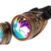 MFAZ Morefaz Ltd Welding Cyber Goggles Led Lamp Steampunk Goth Cosplay Sunglasses Kaleidoscope Lens Fancy Dress (Copper Kaleidoscope) steampunk buy now online
