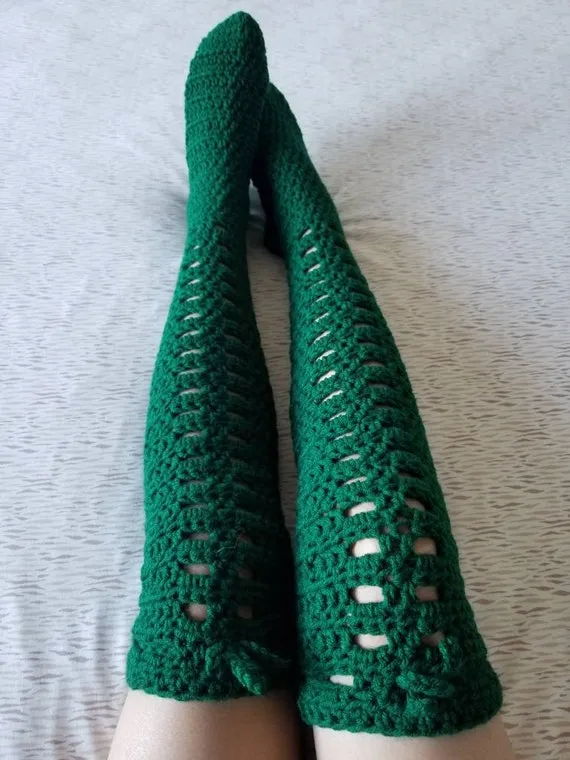 Caged thigh high socks by HandmadebyLe steampunk buy now online