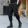 Cyberpunk Men's Techwear Pants, Japanese Joggers Cargo Pants, Black Gothic Steampunk, Multi-Pocket Streetwear, Hip Hop Tracksuit Trousers by CLUBAISOMLAND steampunk buy now online