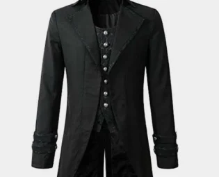 Mens Gothic Steampunk Victorian Tailcoat Jacket, Black gothic jacket, gothic jackets for men, heavy gothic clothing, jacket for men by DesignerdressStore steampunk buy now online
