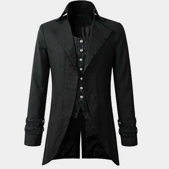 Mens Gothic Steampunk Victorian Tailcoat Jacket, Black gothic jacket, gothic jackets for men, heavy gothic clothing, jacket for men by DesignerdressStore steampunk buy now online Mens Gothic Steampunk Victorian Tailcoat Jacket, Black gothic jacket, gothic jackets for men, heavy gothic clothing, jacket for men by DesignerdressStore steampunk buy now online