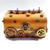 Steampunk Overload Cogs Decorated Treasure Box Steampunk Inspired with Original Clock Parts and Customised Parts. Comes with a FREE GIFT by OorWeeStudio steampunk buy now online