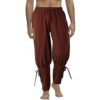 COSDREAMER Men's Medieval Pants Viking Pirate Costume Trousers Brown steampunk buy now online