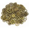 LolliBeads (TM) 120 Gram Antiqued Bronze Metal Skeleton Steampunk Watch Gear Cog Wheel Sets (80 pcs) steampunk buy now online