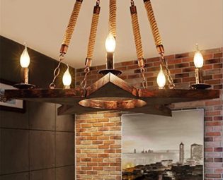 Atmko®Vintage Industrial Pendant Ceiling Light Steampunk Retro LOFT Creative Modeling Metal Hemp Rope Chandelier 5 Lights Restaurants Cafes Bars Decoration Lighting steampunk buy now online