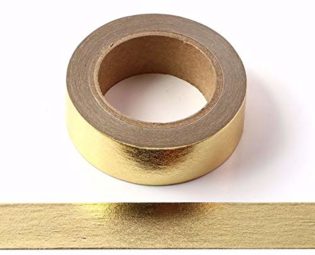 Solid Foil Washi Tape Decorative Self Adhesive Masking Tape 15mm x 10 Meters (Gold) steampunk buy now online