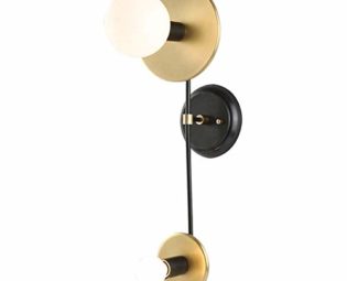 Wall Light Fixtures Indoor Modern Simple Nordic Creative Double Head Big Small Round Disc E27 Socket Long Pole Full Copper Wall Lamp for Living Room Bedroom Restaurant Hallway Wall Lighting steampunk buy now online