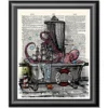 Octopus Print, Art Print on real dictionary book page, Bathroom Decor steampunk buy now online Octopus Print, Art Print on real dictionary book page, Bathroom Decor steampunk buy now online