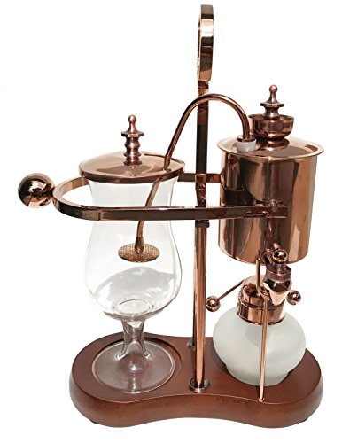 Nispira Vintage Belgian Belgium Luxury Royal Family Balance Syphon Siphon Coffee Maker Copper Color, 1 set steampunk buy now online