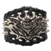 Ultra Hell Demon Leather Goth Steampunk Bracelet Emo Punk Cyber Wrist Cuff Mens Womens Wristbands Biker Rock Vintage Gothic Style Adult Mens Bracelets Womens Bracelet Wrist Band Cyber Goth steampunk buy now online