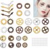 Gukasxi 56 Pieces Steampunk Eye Decals Antique Metal Steampunk Accessories DIY Assorted Color Steampunk Gear Cog Wheel 3D Punk Nail Art Foil Stickers Decal for Party Supplies Clothing Dress Up steampunk buy now online