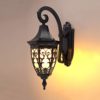 Outdoor wall lamp Continental Vintage Outdoor LED Waterproof Balcony Wall Light Creativity Tradition Glass Garden E27 Wall Lantern Lamp steampunk buy now online