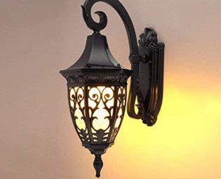 Outdoor wall lamp Continental Vintage Outdoor LED Waterproof Balcony Wall Light Creativity Tradition Glass Garden E27 Wall Lantern Lamp steampunk buy now online