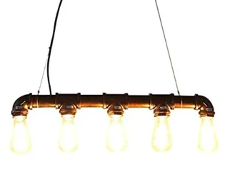 JYDQM Retro Industrial Steampunk LAMP Iron Pipe Island Ceiling Fixture Pendant Light Vintage (Bronze) steampunk buy now online