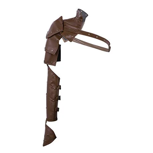 CHICTRY Gothic Punk Shoulder Armors PU Adjustable Metal Rivets Arm Guard Body Chest Harness Protective Gauntlet Cosplay Costume Accessory Brown One Size steampunk buy now online