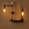 MIAOLIANG Wall Lamp,Double Heads Industrial Clock Water Pipe Steampunk E27 Wall Lights Sconces Wrought Watch Wall Lamps Fixtures for Bedside Cafe Bar Balcony Dining Rooms Decor steampunk buy now online
