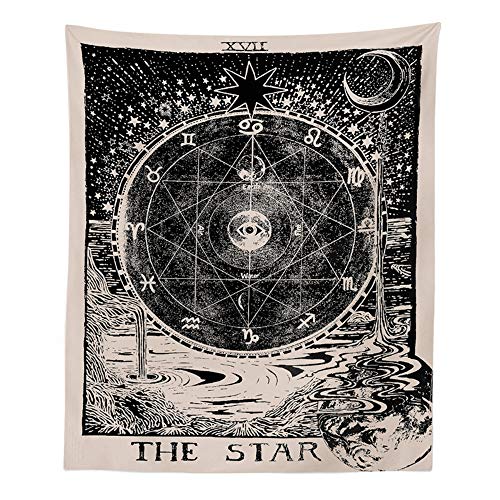 INTDORM Tarot Star Tapestry Wall hanging Zodiac Tapestry Astrology Tapestry Meditation Tapestry Medieval Tarot Decor Wall Tapestry For Bedroom Dorm Room (The Star, 130x150cm) steampunk buy now online